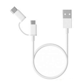 Xiaomi Mi 2-in-1 Micro USB to Type-C 1м (белый)