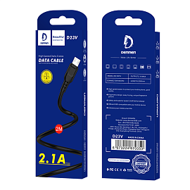 Denmen micro USB 2м (черный)