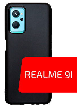 Volare Rosso Matt TPU для realme 9i (черный)