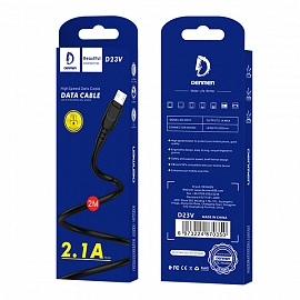Denmen micro USB 2м (черный)